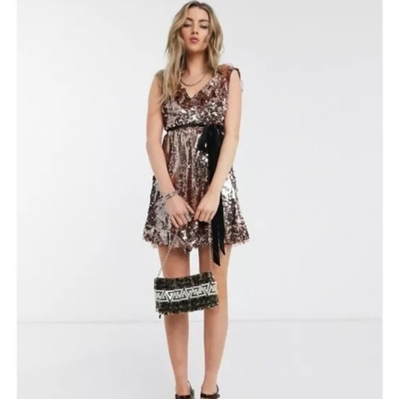 Free People Tribeca Siren Sequin Dress, Size 4 - Picture 5 of 13